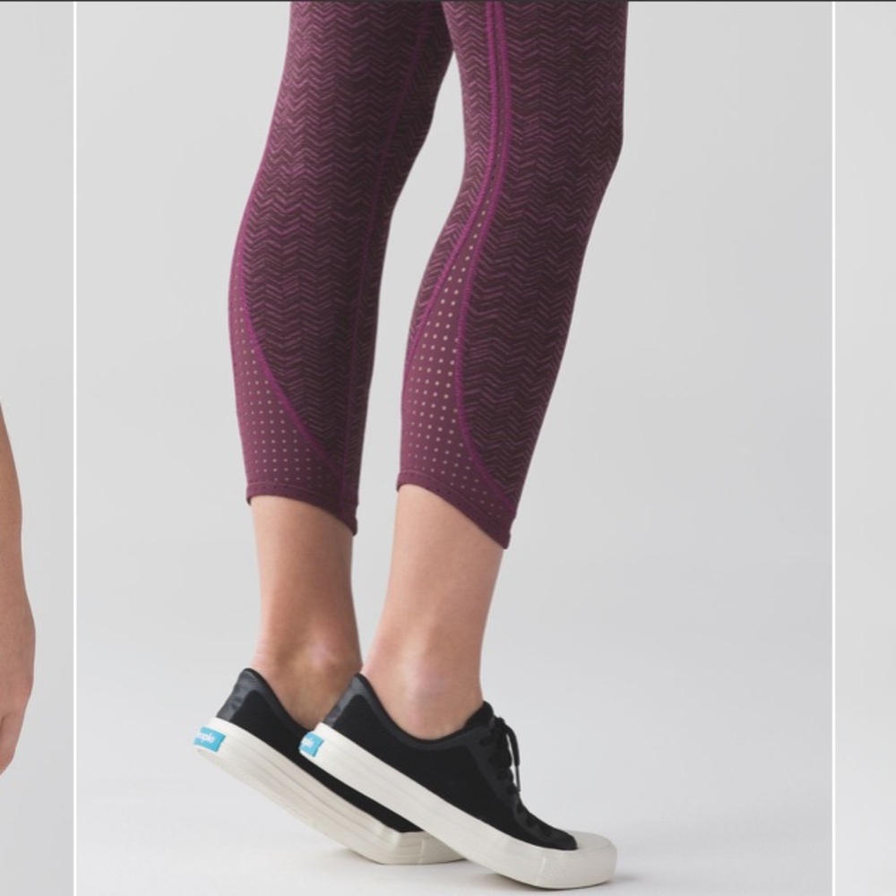 Lululemon Transcend Crop In Red Grape - image 1